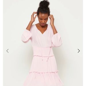 BCBG MaxAzria Soft Pink Smocked Dress - Gorgeous Flattering Fit NWT